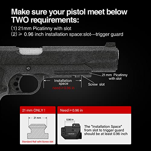 Image of SOLOFISH 500lm Pistol Light and Purple /Infrared (IR) /Green Blue Beam Combo, Rechargeable Aluminum Weapon Light and Beams for Guns with a Rail