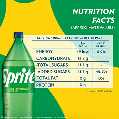 Image of Sprite Lemon-Lime Flavoured Cold Drink | Refreshing Taste | Clear Soft Drink with No Added Colours | Recyclable PET Bottle, 2.25 L