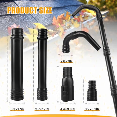 image for Zipcase Gutter Cleaning Kit - 9.25 ft Safe, with 360° Adjustable Nozz