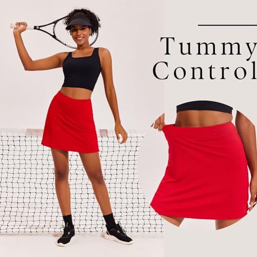 Image of Ekouaer 16 inch Golf Skorts for Woman with Inner Pockets Silicone Grippers Tennis Skirt Quick Dry Athletic Pickleball Skort