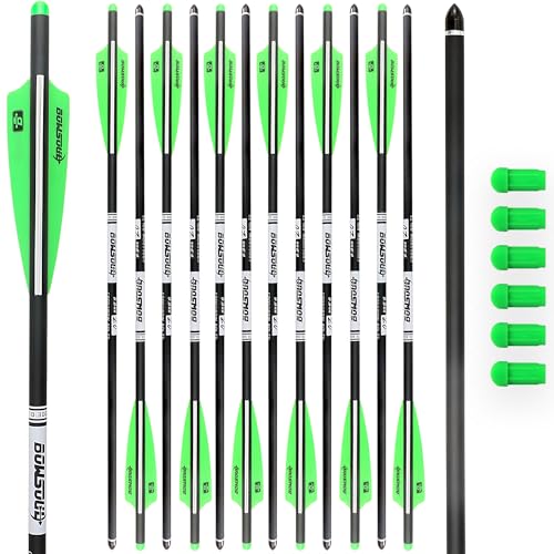 BOWSOUL Crossbow Bolts 20 22 Inch Carbon Archery Arrows