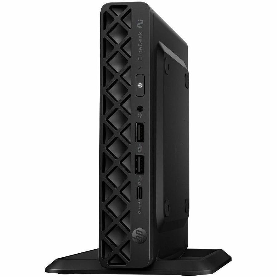 Image of HP EliteDesk 8 G2i Desktop Computer - Intel Core Ultra 5 Series 3 335 - vPro Technology - 16 GB - PCI Express NVMe SSD - Mini PC - Jack Black - Intel Chip - Windows 11 Pro - DDR5 SDRAM - English Keybo
