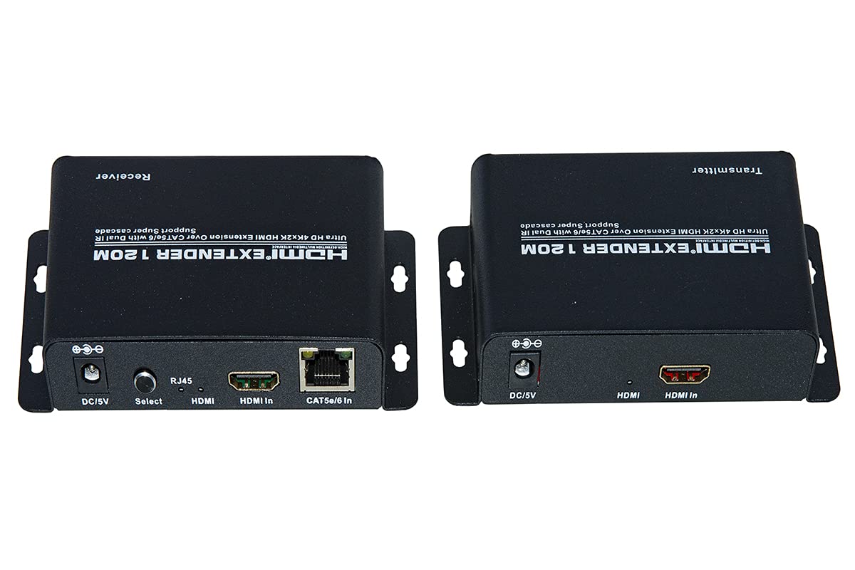 Link LKEXT26 przedłużacz HDMI UHD 4K przez kabel sieciowy Cat 5E/6 do 120 metrów pilot zdalnego sterowania z czujnikami na podczerwień