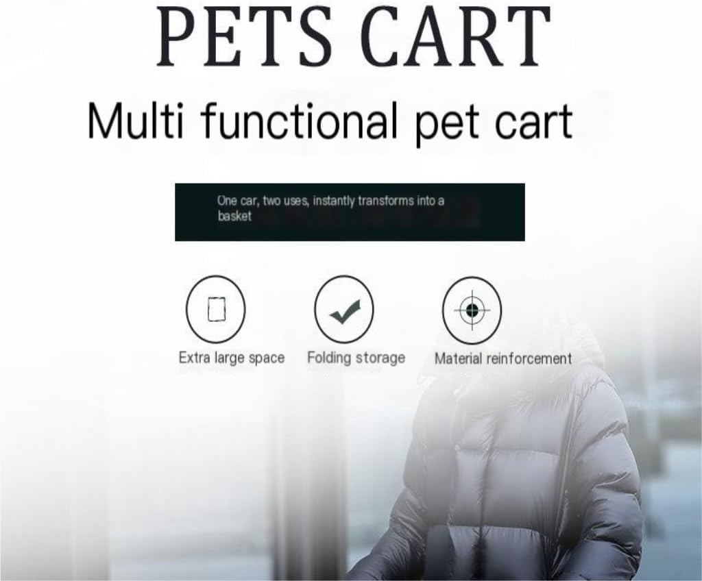 Pet Strollers Pet Stroller for Outings, Small Pull Cart, Puppy Stroller, Dog Walking Cart, Small, Lightweight, Foldable Cat Pet Stroller Medium(Pink,B)