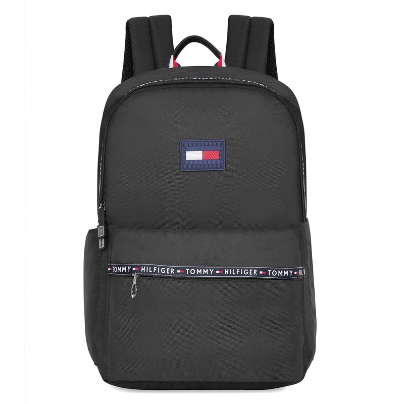 tommy hilfiger Backpack for Men & Women, One-Size, Black, Joplin | Backpack for Collage, Travel, Office-picture-37