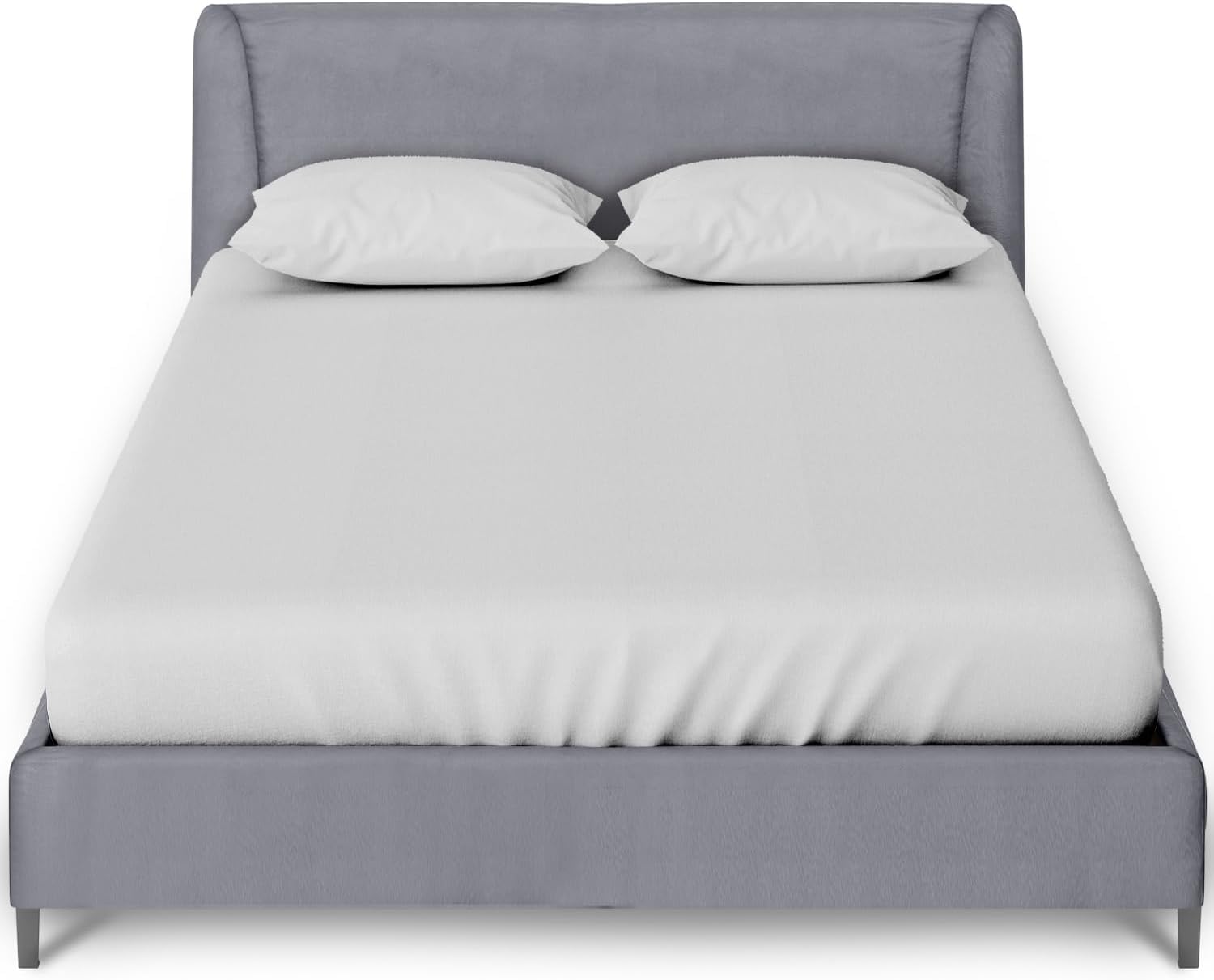 GC GAVENO CAVAILIA Percale Fitted Sheet | Ultra Soft Plain Dyed Bedding Bed Sheet | Super Soft Non Iron Polycotton Single Bed Sheet | Silver