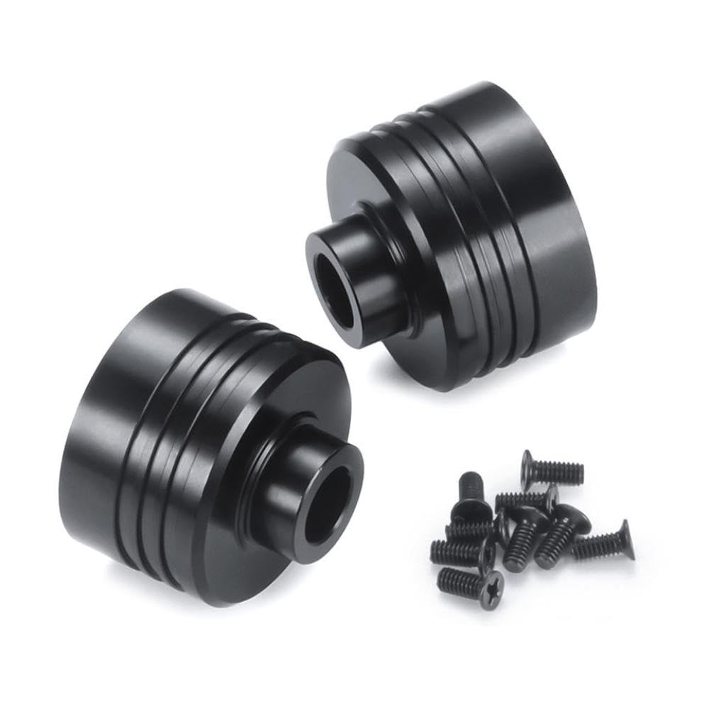 COMODO 2Pcs Aluminum Diff Cover Shell para 1/10 RC Crawler Car - Substitución Drivetrain Accesorios