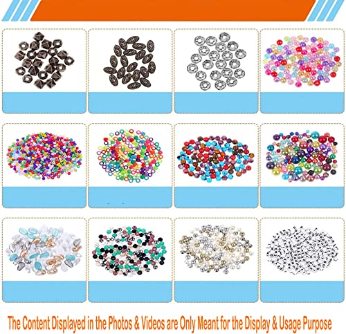 Image of DIY Crafts 800x Pcs Kit, Jewellery Making Kit, Jewelry Ribbon Making Kit Splendid Chosen Beads Findings Charms Tool Bracelets Rings Earrings Necklac (800x Pcs Kit, Jewellery Making Kit)