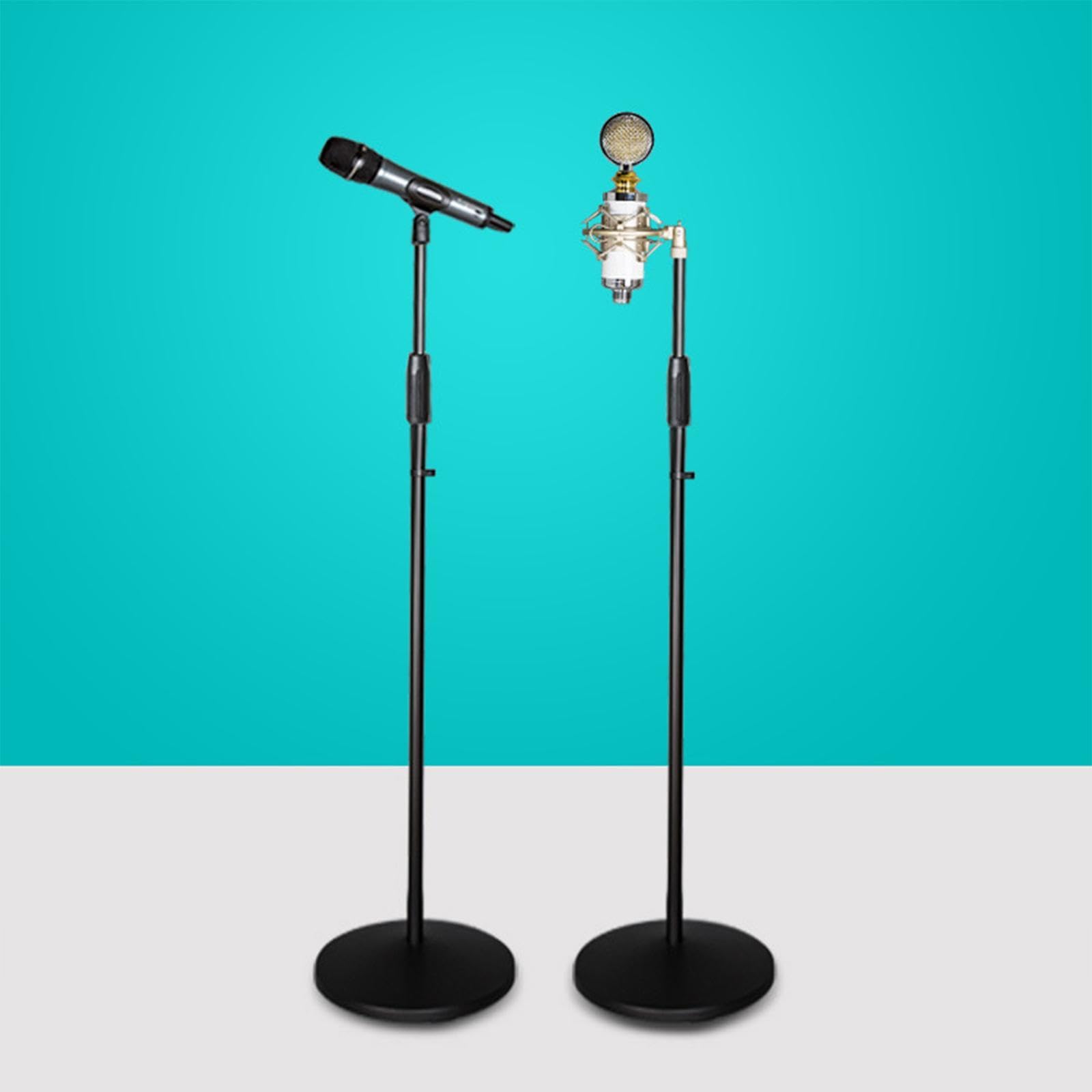 Verschleißfestes Studio Mikrofon Bodenstativ mit verstellbarer Höhe für professionelle Aufnahmeumgebungen, das das Gewicht des Mikrofons tragen und