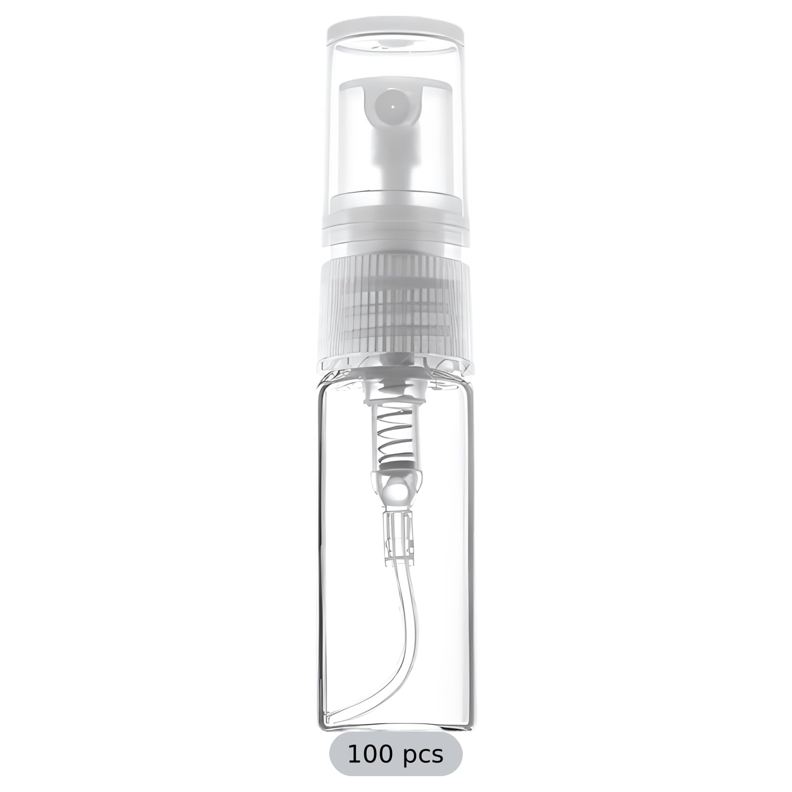 100 Mini-Glas-Sprühflaschen, 3 ml transparente Parfümprobenfläschchen mit auslaufsicherem Design, Reise-Sprühflaschen für Duft, ätherische Öle, Gesichtsspray und mehr