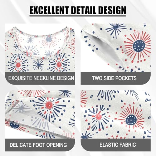 July 4th Independence Day Pajama Set Pajamas Sleepwear Nightwear Loungewear Clothes Set B04045574
