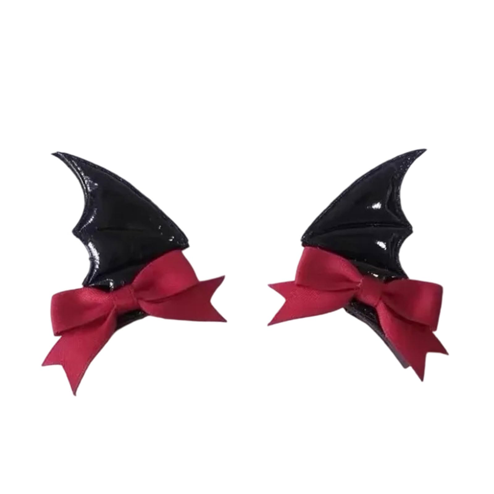 YUXITA Bat Wing Hair Clip Bow Balletcore Dark Bow Flat Clip Hairpin Elegant HairClip for Bunches
