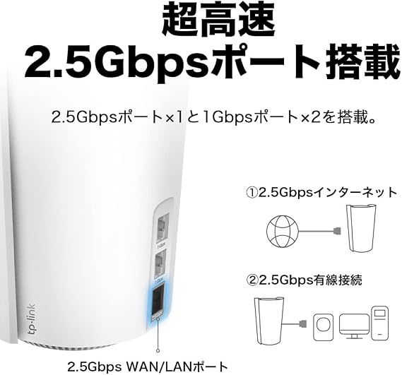 TP-Link Mesh WiFi 6 Router, Alexa Certified, Tri-Band, Smart TV Compatible, Mesh Wi-Fi Router, Smart Home, Security Function, Mesh Wi-Fi System, AX7800 4804+2402+574Mbps, Deco X95, 2 Units