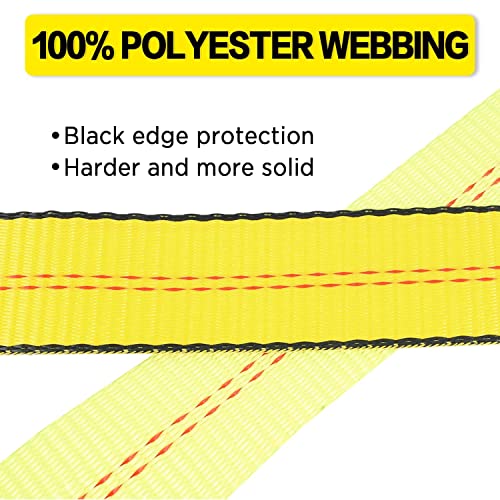 Image of 3-Point Car Hauler Straps for Truck /UTV /ATV /Wheel Securing
