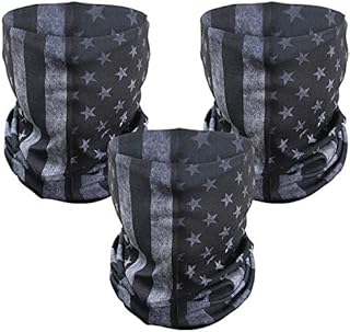 Motorcycle Masks for Men - 3pcs Breathable Summer Thin American Flag Face Neck Gaiters Coverings for Men & Women, Outdoor Sun UV Protection Hiking Cycling Skiing Accessories