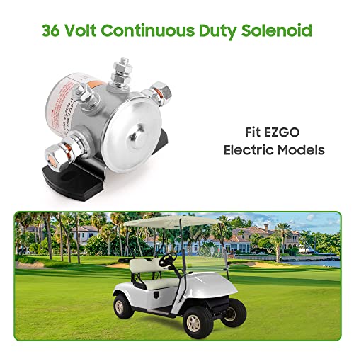 Image of 10L0L 36 Volt Golf Cart Solenoid for EZGO TXT,Medalist,Marathon Electric | #70 Series Solenoid Relay 4 Terminal SPNO Continuous Duty, 200A, OEM 27855G01 11761G1 27855G02 31680G1 3016