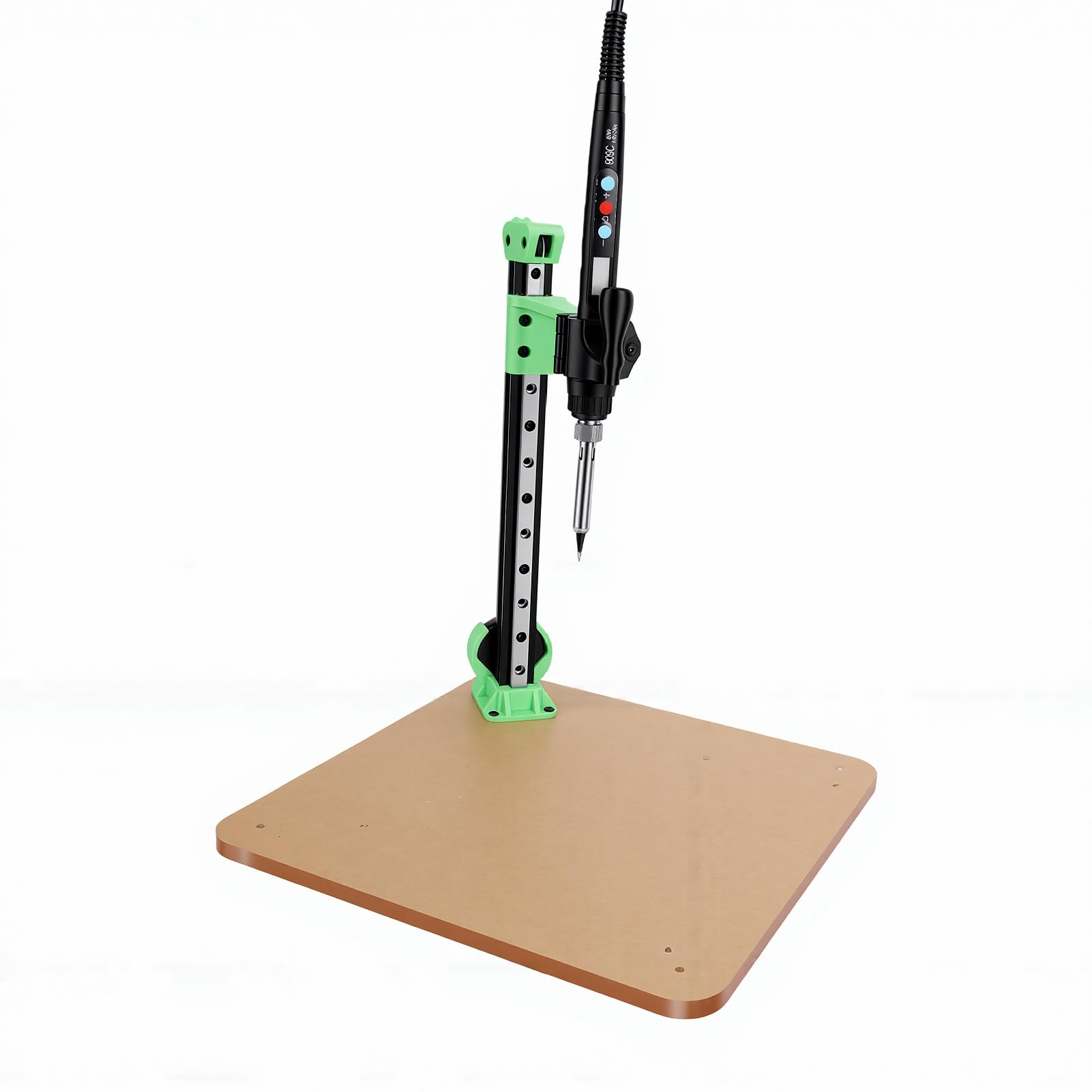 Jeffergarden Prasa z wkładką termiczną, Regulowany Zestaw Lutownicy o | Wysokość Robocza 140 Mm, Ogrzewanie Ceramiczne 180–500 ℃, 6 Wymiennych Końcówek (M2-M8), do Produkcji w Małych Partiach