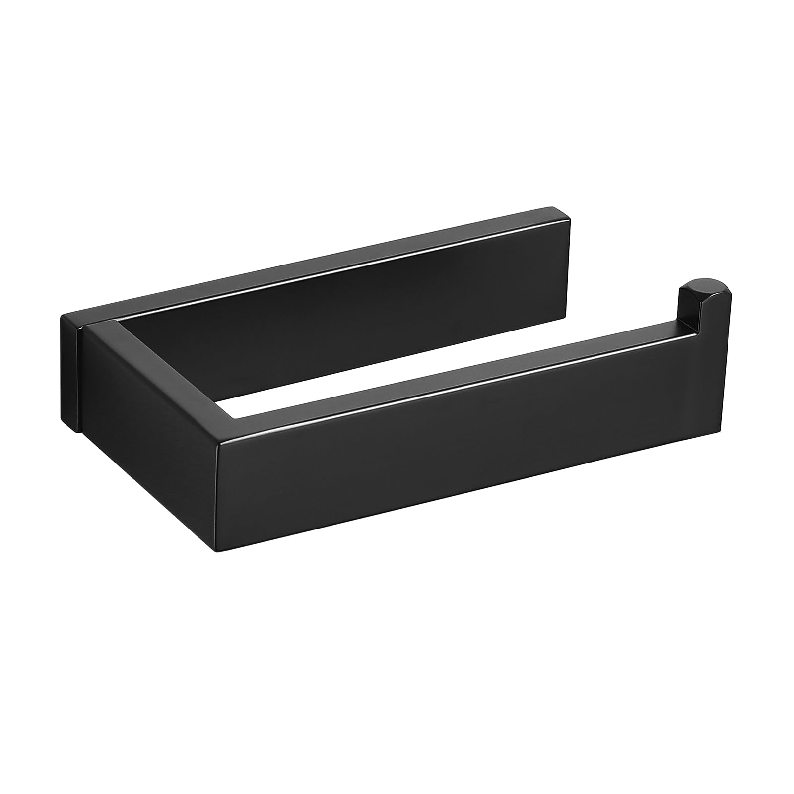YACVCL Matte Black Toilet Roll Holder Wall Mounted Toilet Paper Holder Bathroom SUS304 Stainless Steel Modern Non-slip Design Tissue Roll Holders for Kitchen Washroom