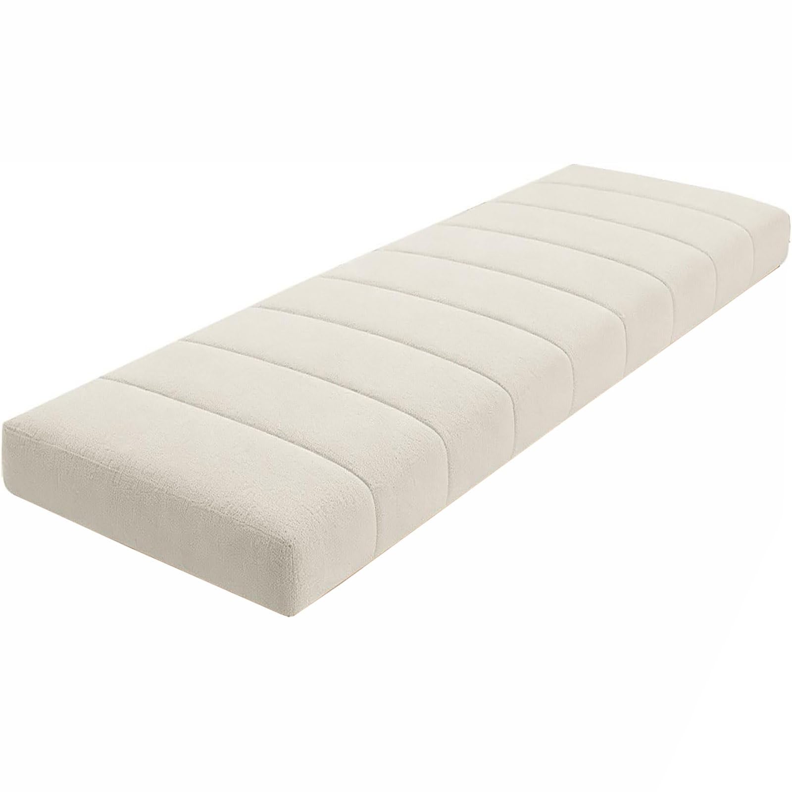 Odaima Bench Cushion Indoor Furniture 120x 30cm 100x 30cm 150x 40cm, Bay Window Seat Cushions Non-Slip Office Chair Seat Pad Removable for Dining Chair Kitchen Home Sofa(Cream,90x40x6cm)