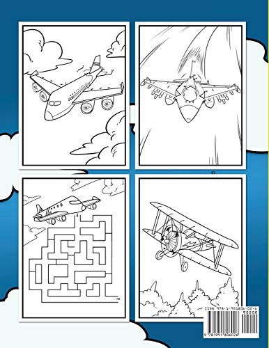 Airplane Activity Book For Kids: Coloring, Dot to Dot, Mazes, and More for Ages 4-8 (Fun Activities for Kids) image 4