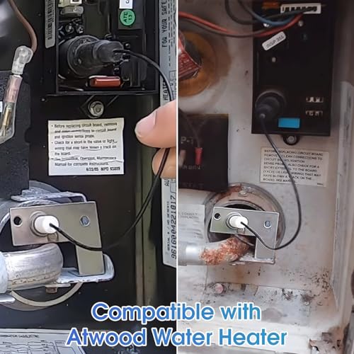Image of Bittwee Car 93868 Water Heater Igniter, Auto RV Water Heater Replacement Parts Electrode With Sensor Spark Probe 2-Prong Igniter Repair, Universal for Emergency Camper RV Heater