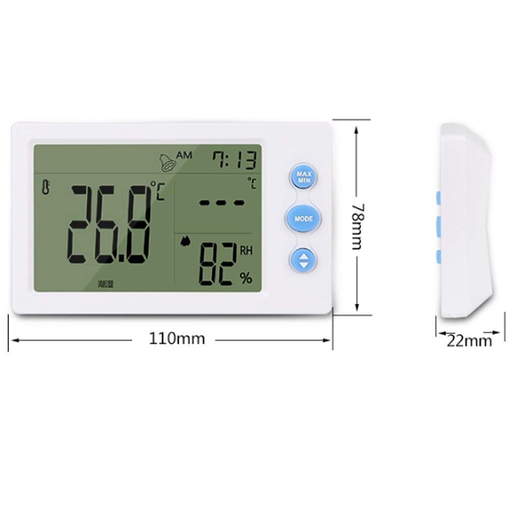 Misuratore di Temperatura e umidità ad Alta precisione con Display Digitale da Parete, sensore Multifunzione per Cintura per Uso Domestico