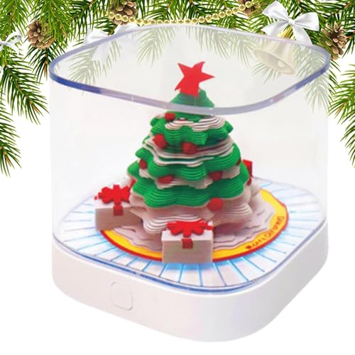 Calendario artístico, calendario de escultura de papel de árbol de Navidad con luz, organizador para niños, adultos, familia, planificación diaria, seguimiento de tareas, hogar, cocina, aula, gestión