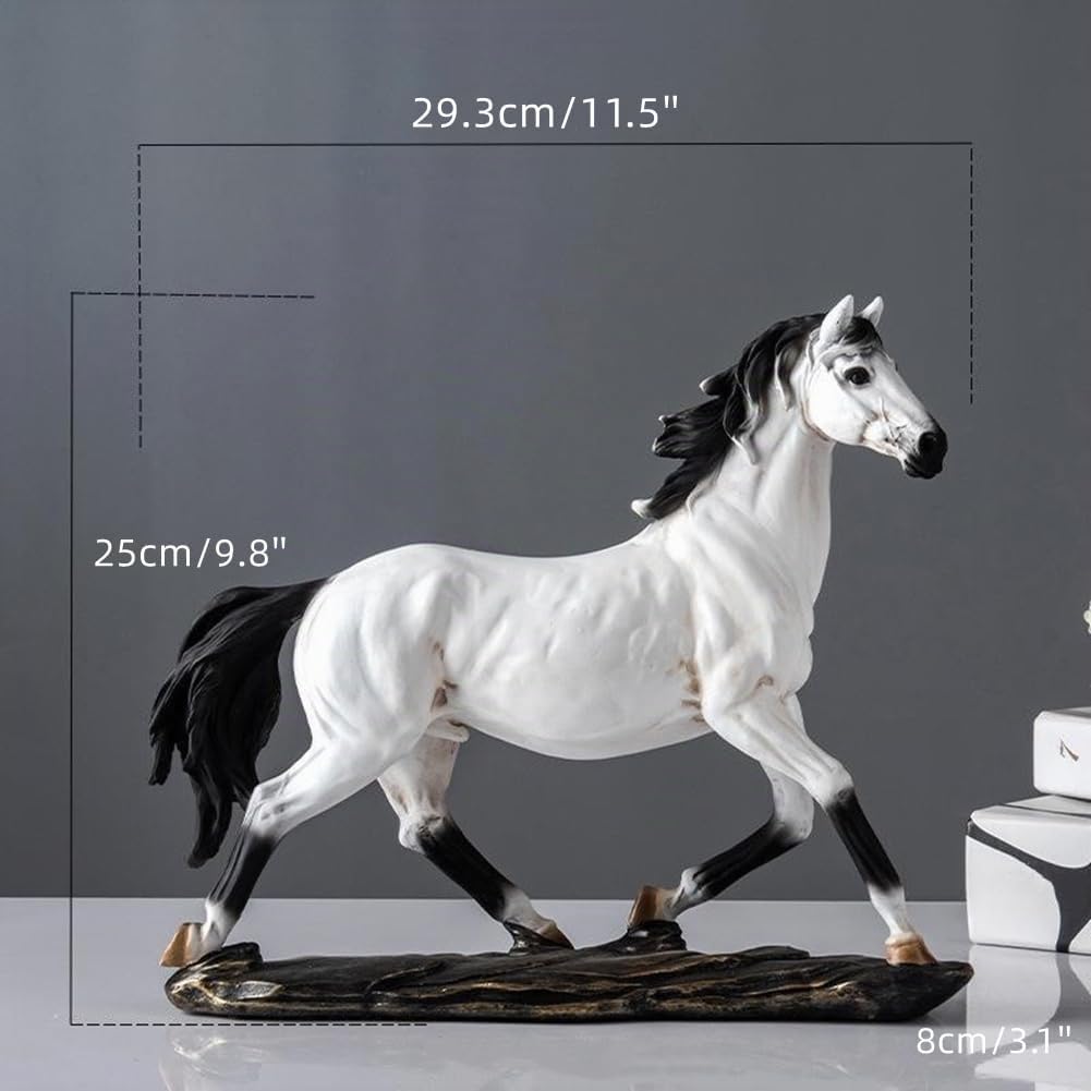 Escultura de Caballo,Estatua de Resina de Caballo,decoración de Animales del hogar, Figura de Arte de Caballo, Escultura Decorativa, para decoración del hogar y la Oficina.