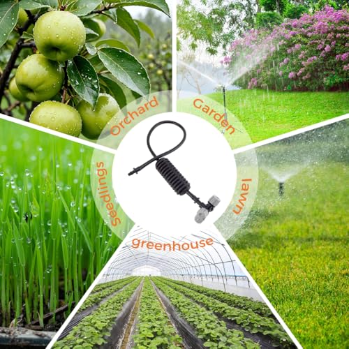 Image of HASTHIP 10 Pcs Misting Nozzles 4-Head Mist Watering Nozzles with 50cm Pipe, Garden & Greenhouse Cooling, Humidifying, and Plant Irrigation System