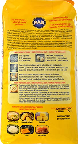 Image of P.A.N. White Corn Meal - Pre-cooked Gluten Free and Kosher Flour for Arepas (5 lb /Pack of 5)