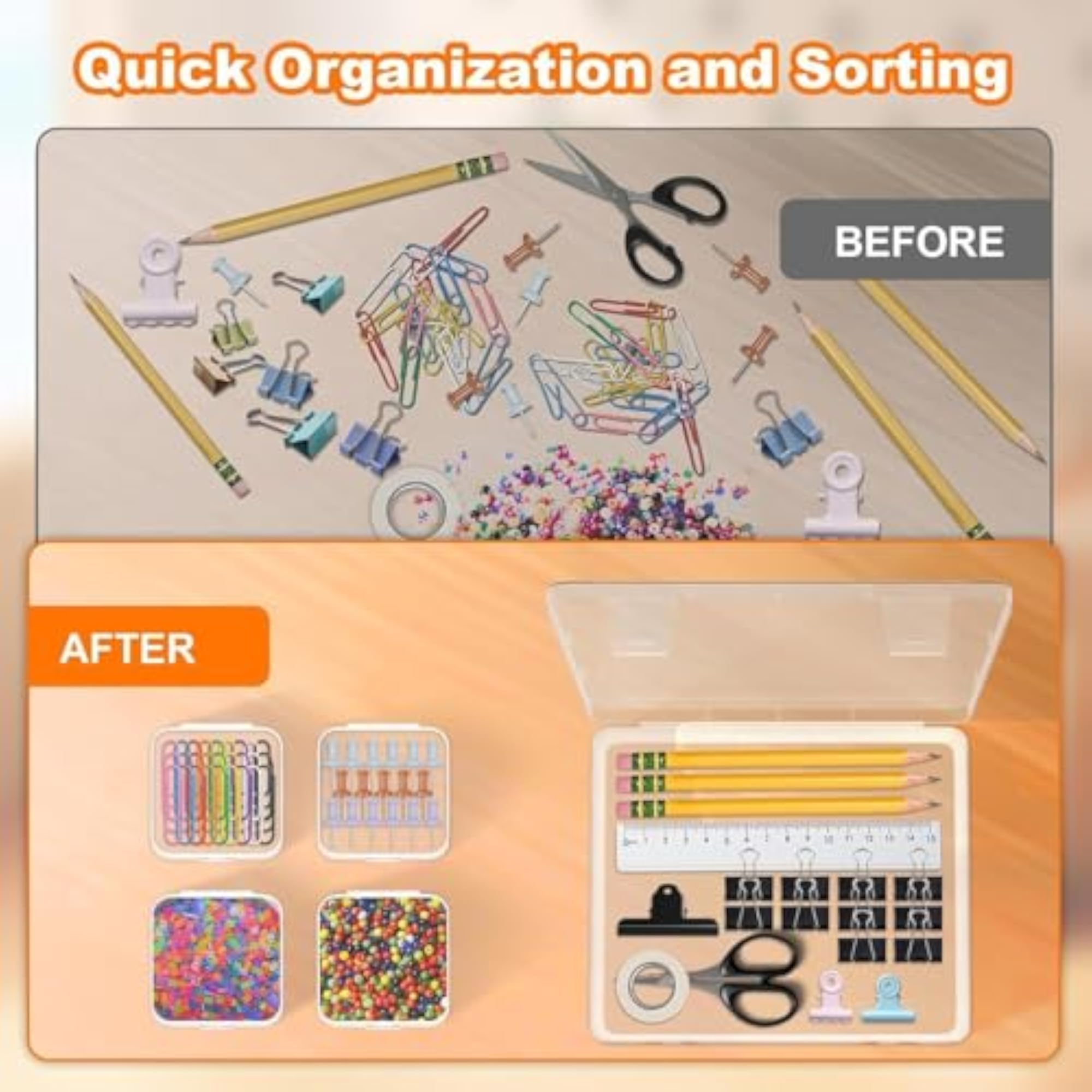 Transparent Multi-Compartment Jewellery Storage Box