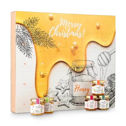 Immenwunder Adventskalender, 24x50g Honige aus aller Welt, Honig-Set mit...