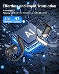 Real-Time AI Translation Earbuds - 198 Languages 3-in-1 Translating Device, Écouteurs traducteurs Anglais-français, Clear Voice Translation Headphones with Charging Case for Travel & Learning