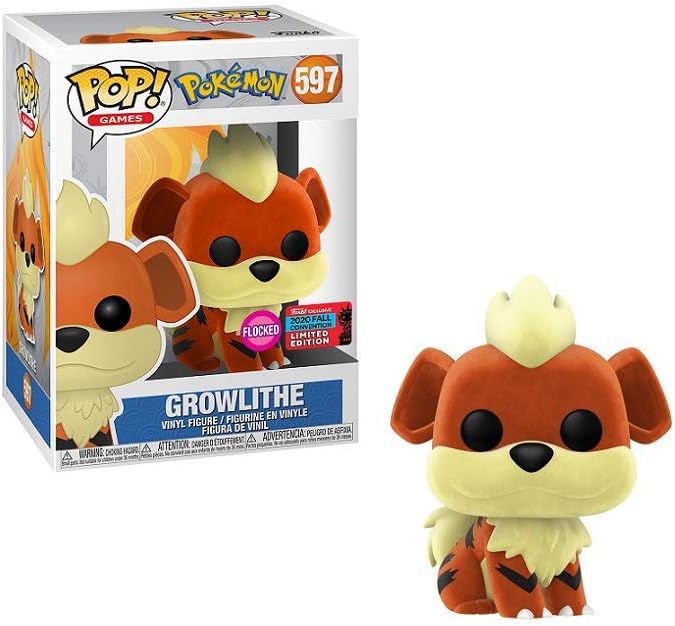 Funko Pop! Pokemon Flocked Growlithe 2020 Fall Convention Exclusive NYCC Shared