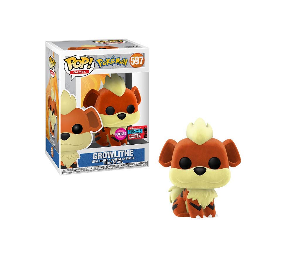 Funko Pop! Pokemon Flocked Growlithe 2020 Fall Convention Exclusive NYCC Shared