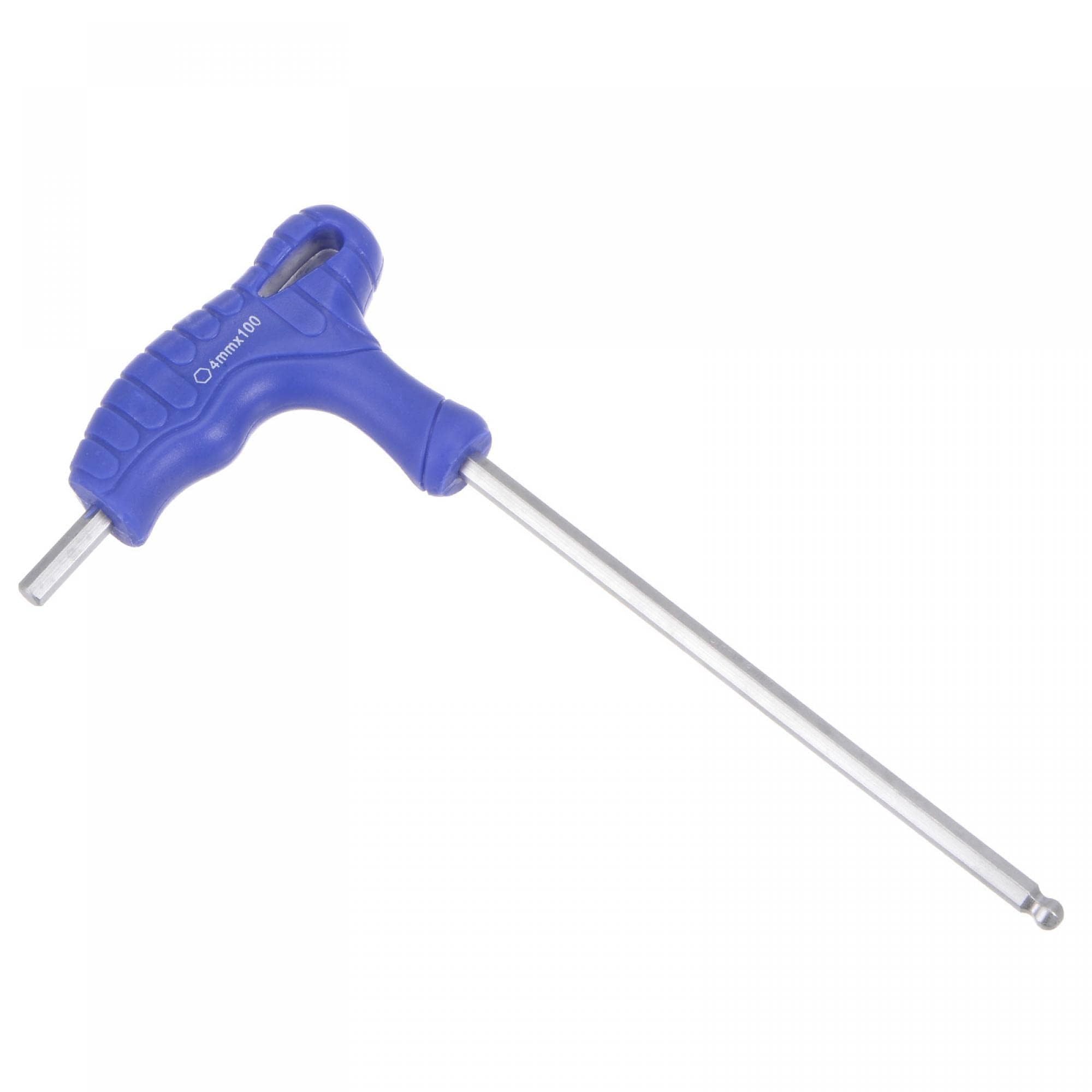 TOP-VIGOR 1Pcs 4mm Ball End Hex Key, T-Handle Hexagon Wrench Spanner, Metric CR-V Steel Allen Key Hand Tools for Repair and Maintenance
