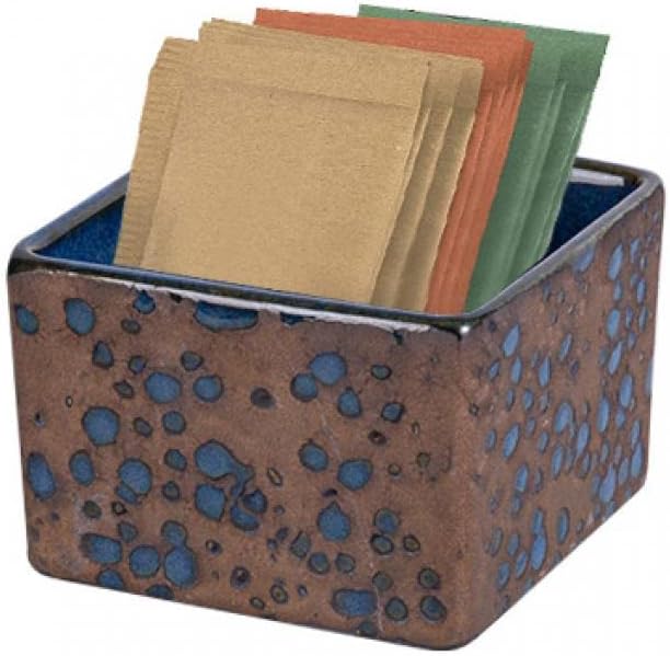 Mozacona Ceramic Sugar Packet Holders Square Retro Tea Bag