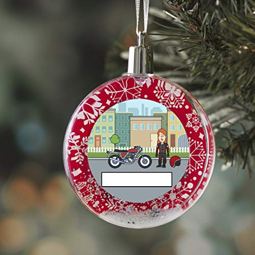 PrintedPerfection.com Personalized StoryLine Cartoon Caricature Snow Globe Christmas Ornament: Electrician - Male