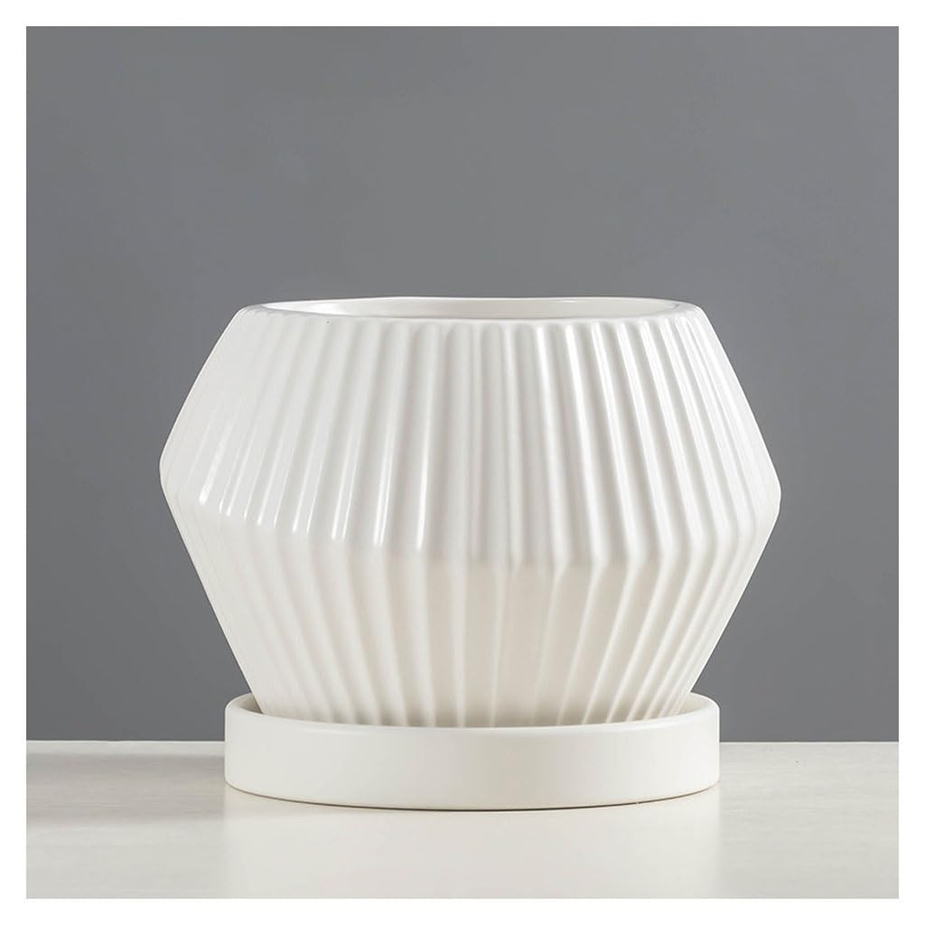 GELASIGE Flower Pots Creative Simple Flowerpots Nordic Flowerpots Light Luxury Ceramic Flowerpots Succulent Plant Pots Outdoor Flower Pots