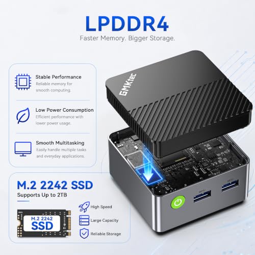 Image of GMKtec G5S Mini PC Intel N5095 8GB LPDDR4 128GB Desktop Computer