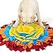 AWOOF Alfombra Olfativa Perros Snuffle Mat, Forma de Flor Comedero Olfativo Manta Olfativa Perro Snuffle Mat, Alfombrilla de Entrenamiento Interactivo para Perros Pequeños y Medianos(Rojo)