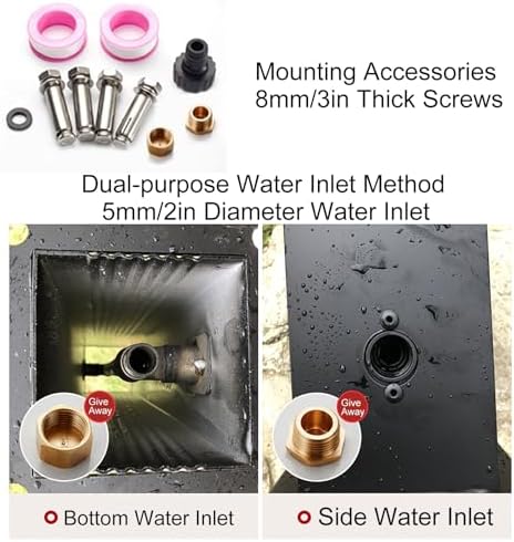 Frost-Free Solar Light Water Column - Freestanding Outdoor Faucet & Hose Stand, Floor-Mounted Spigot for Gardens - Durable, Stylish Watering Solution