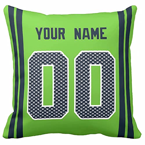 Image of ANTKING Throw Pillow 2 Pack with Custom Name and Number Personalized Gift for Men Women Boys