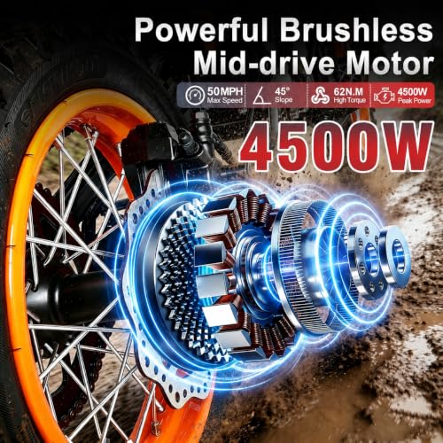 60V 28.8Ah Electric Dirt Bike for Adults