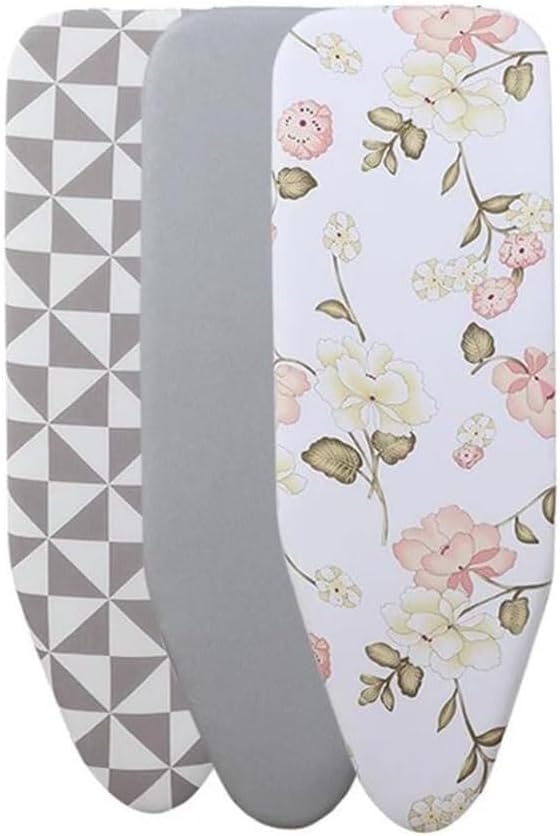 Ironing Board Cover – Heat-Resistant, Cotton Fabric, Elasticized Fit, Multiple Sizes, Breathable, Stylish, Easy Fit Replacement for Home Use(Large Ironing Board Cover)