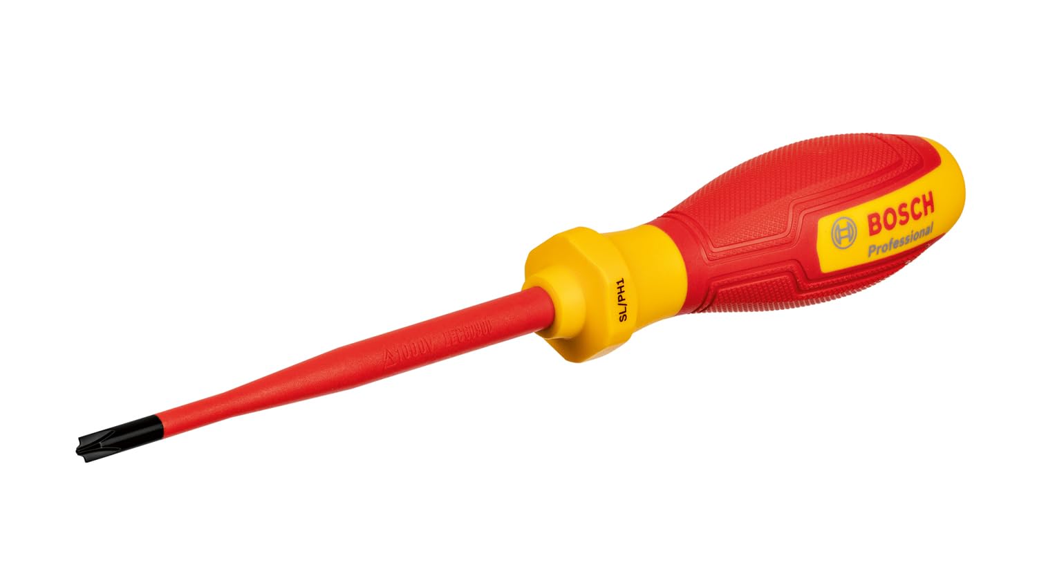 Bosch Professional: wkrętak VDE SL/PH 1 x 100 (certyfikat dla napięć do 1 000 V, izolacja z elastomeru termoplastycznego (TPE))