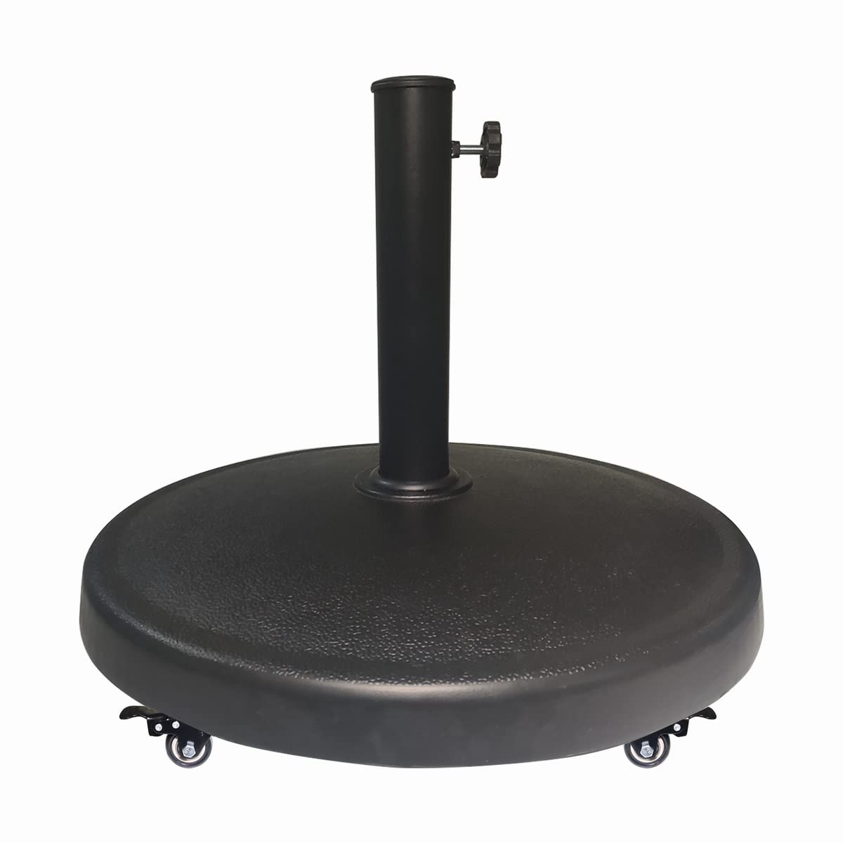 T&Jero 44 lb Round Heavy Duty Patio Market Umbrella Base Stand with Wheels for Outdoor, Black