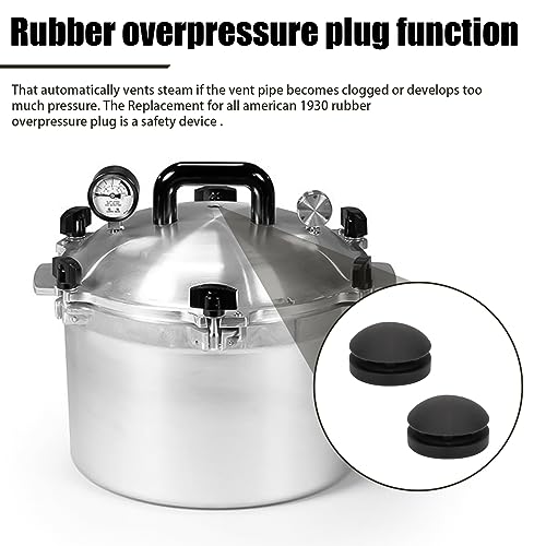 Rubber Pressure Cooker Plug Safety Device That Automatically Vents Steam(1930 - Overpressure Plug) - Fits All Our Pressure Cookers/Canners-2 PACK