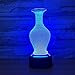Produktbild 3D Phantomlicht, LED-Lampe Farbe 7, die Vase Flasche Tischdekoration Illusion Lampe Wohnzimmer Bürodekoration Licht, Berührung LED Kindernachtlicht (Color : Touch+Remote)