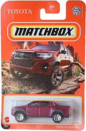 Matchbox Toyota Hilux Pickup rojo 1:64 miniatura 1